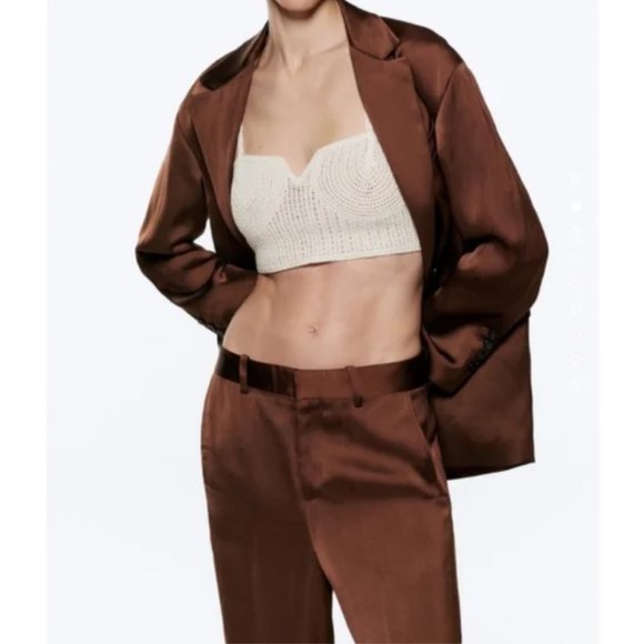 Zara oversized satin effect blazer - Picture 7 of 11